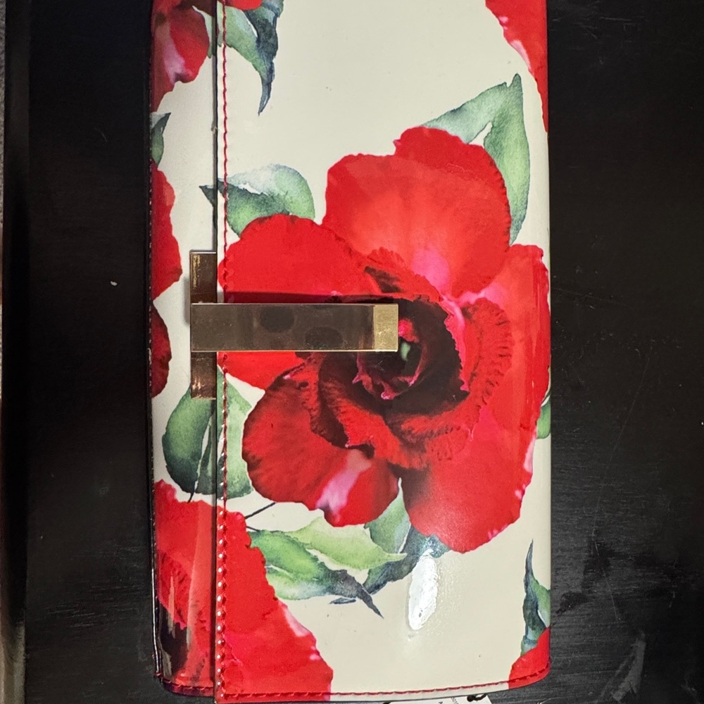 Aldo Red Floral Clutch